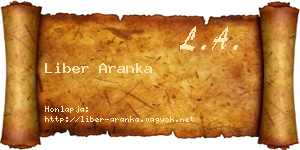 Liber Aranka névjegykártya